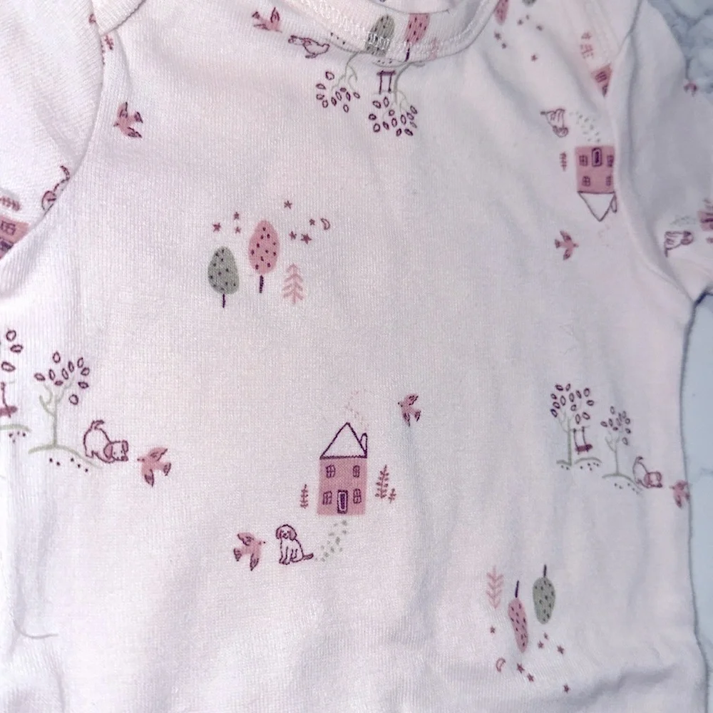 Gerbers Pink Baby one piece with Cute Print size 12 months